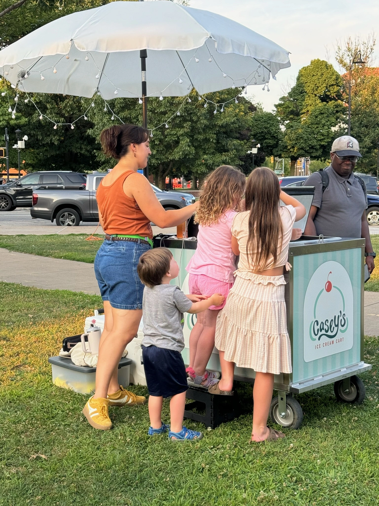 customers enjoying ice cream