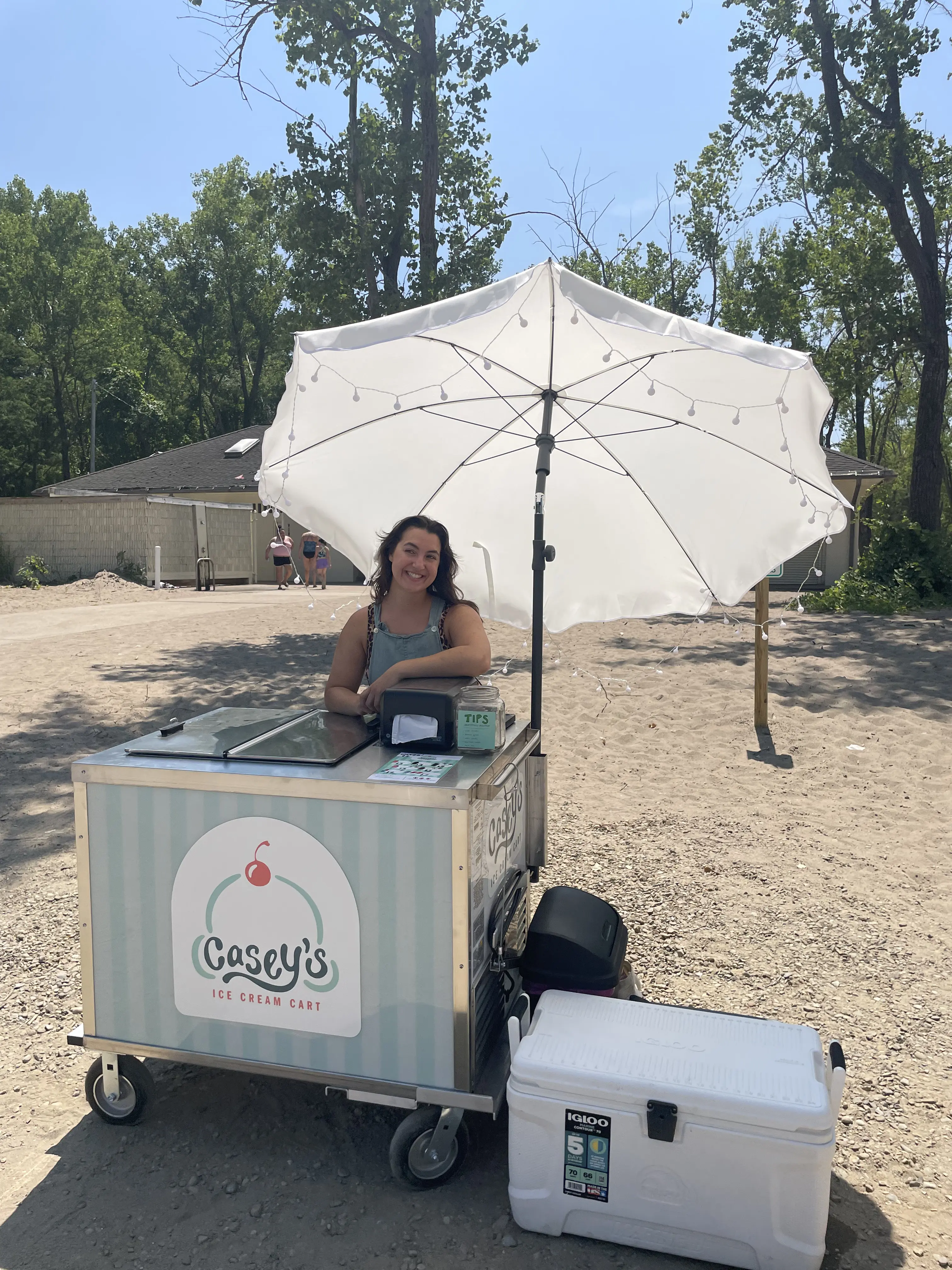 customers enjoying ice cream