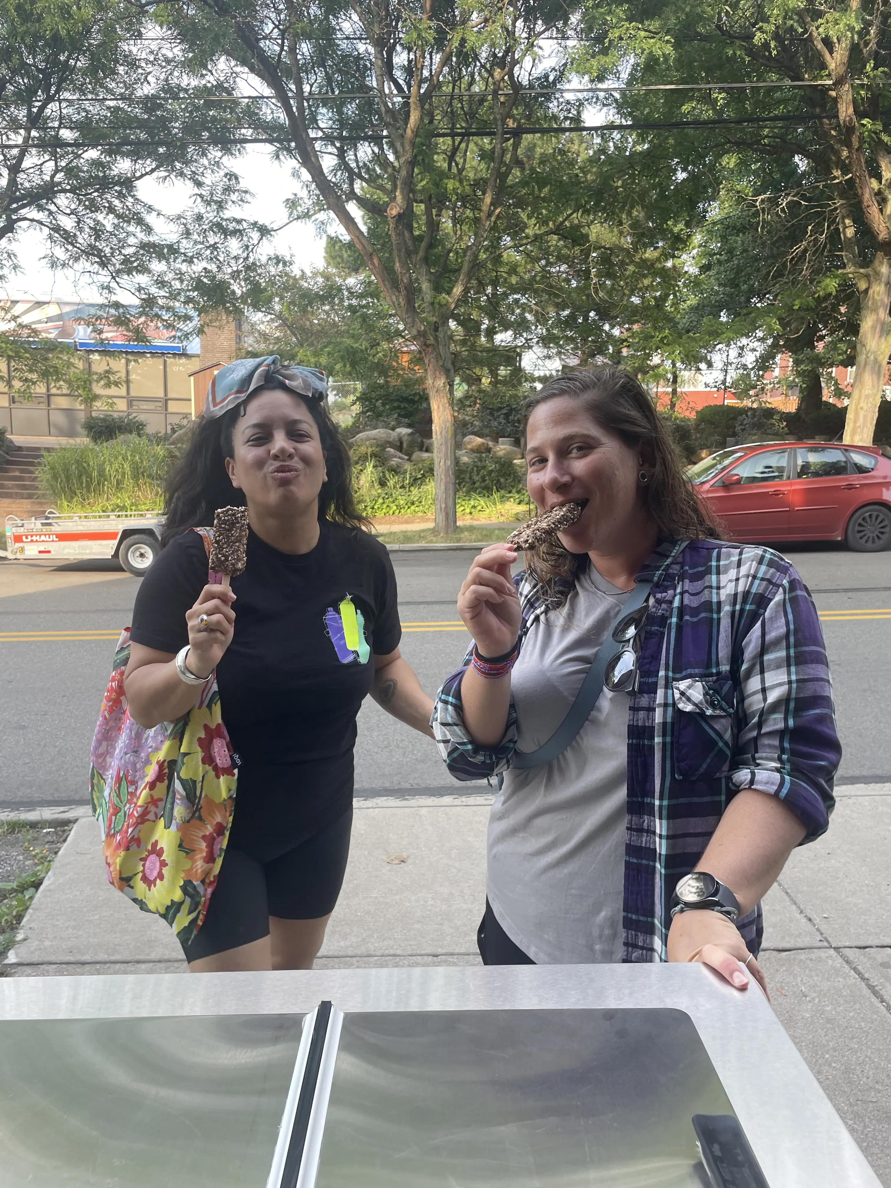 customers enjoying ice cream