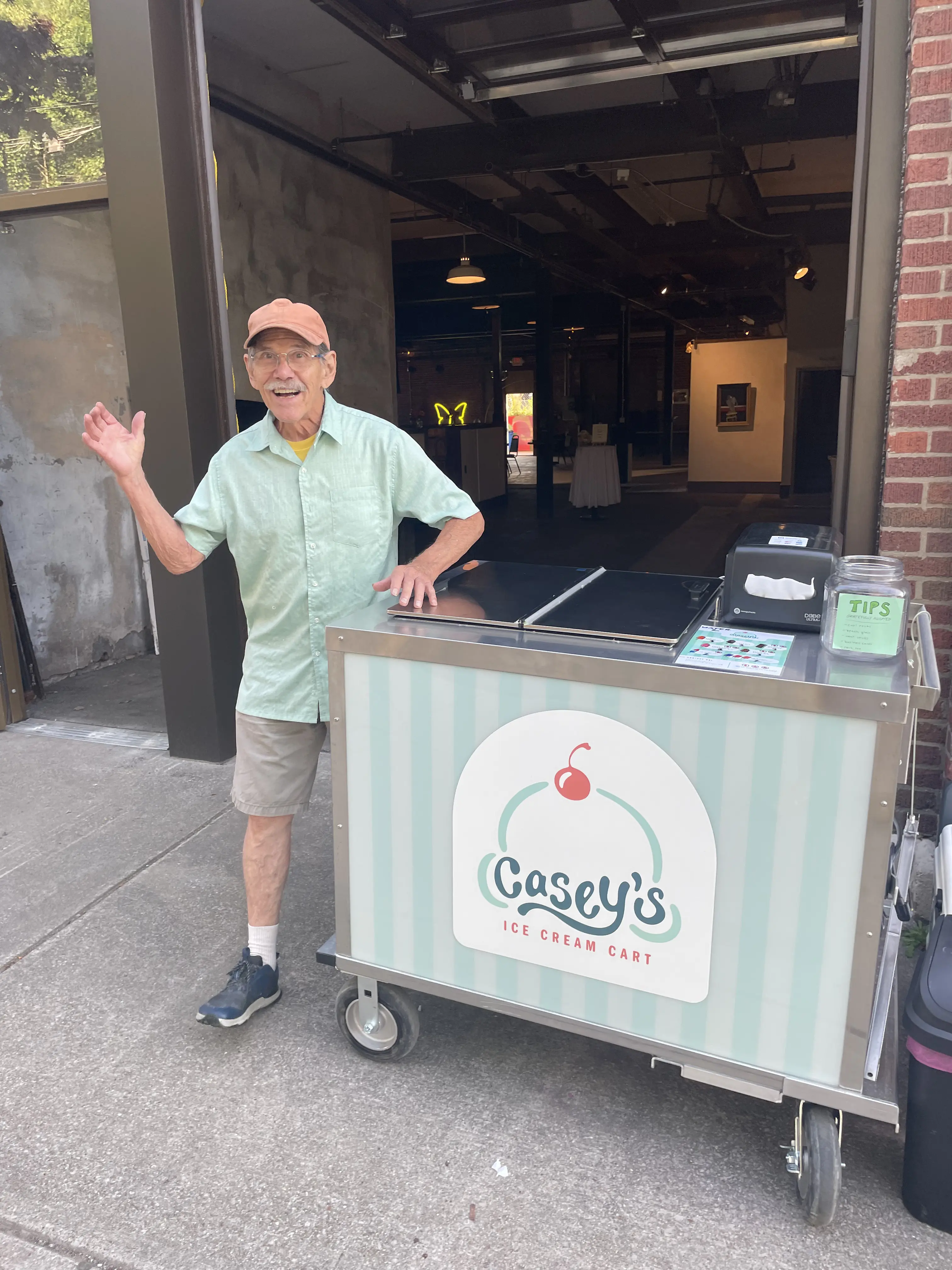 customers enjoying ice cream