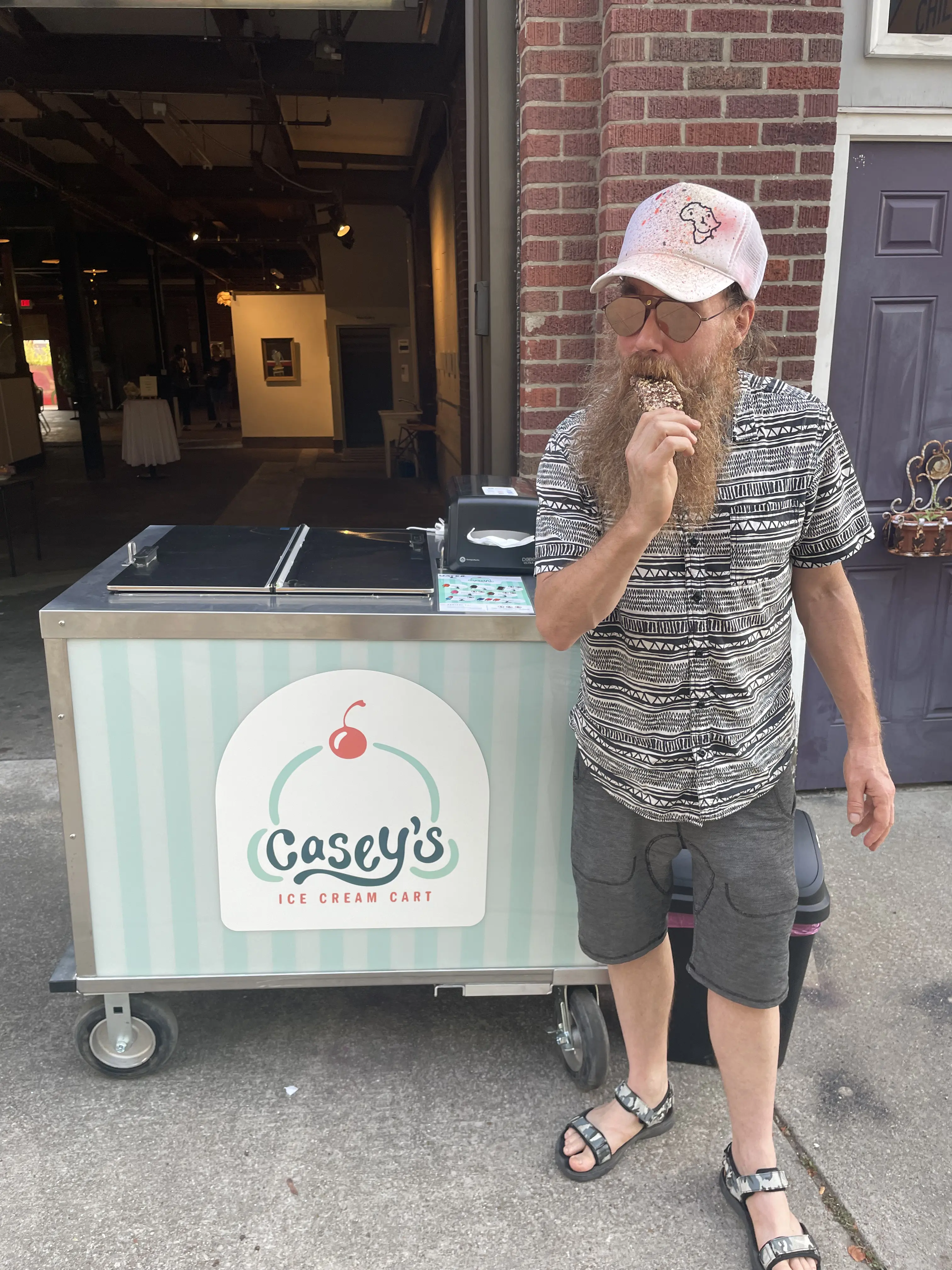 customers enjoying ice cream