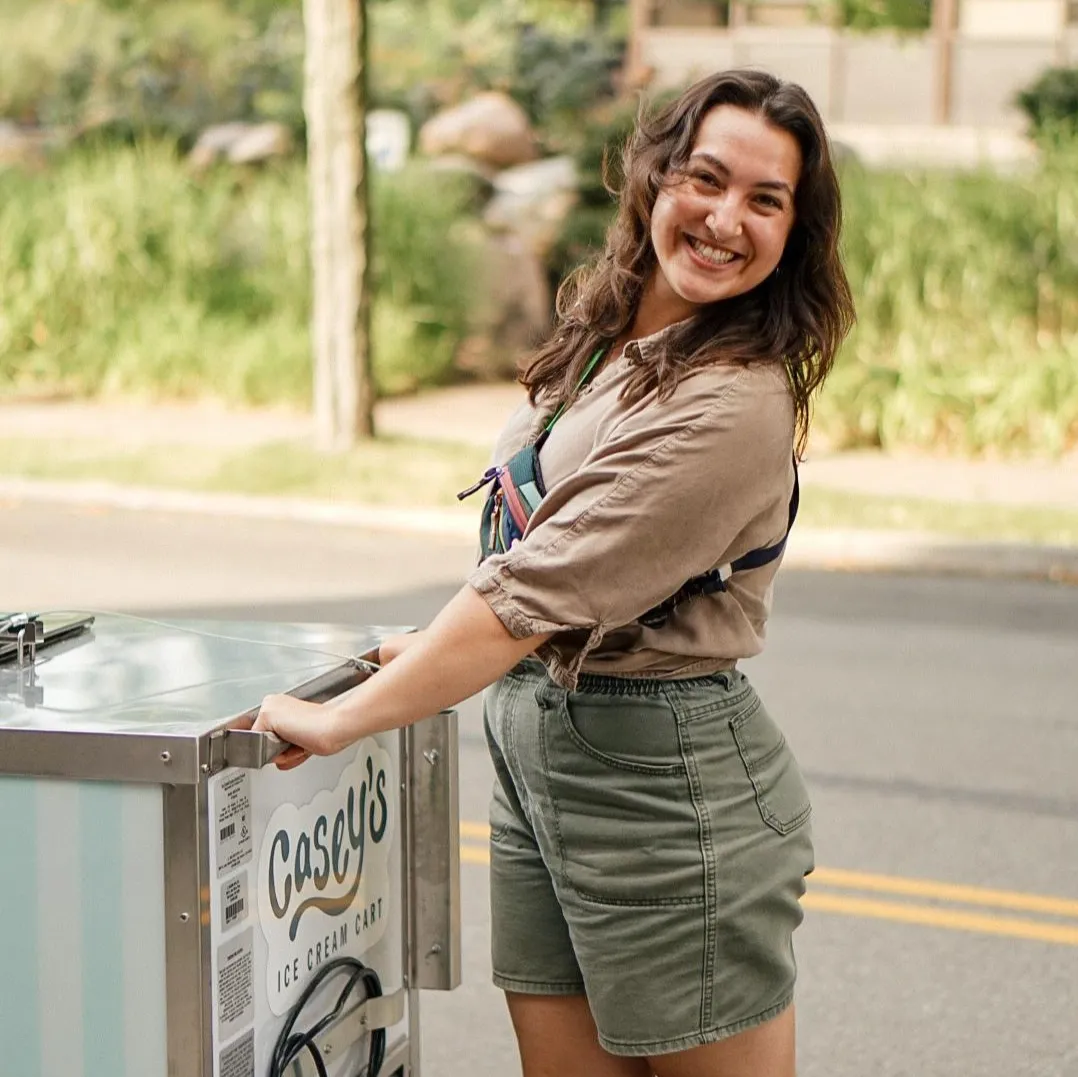 Casey serving ice cream